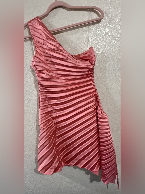 Fashion Nova Dresses & Skirts - Fashion Nova Pink One-Shoulder Pleated Dress